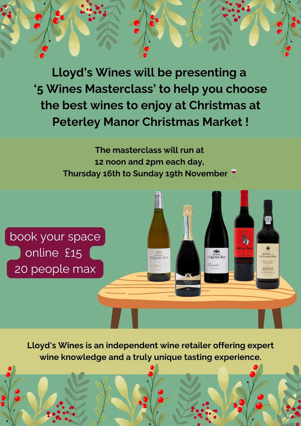 Christmas Wine Masterclass Peterley Christmas Market