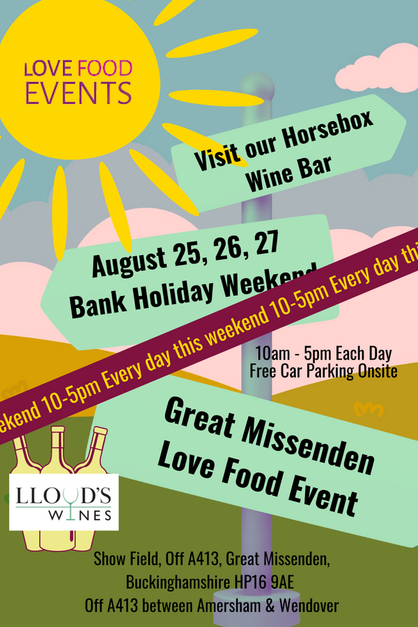 Visit us at the Great Missenden Love Food Event - August Bank Holiday weekend