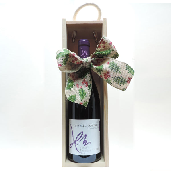 Add a 1 Bottle Wooden Gift Box (with lid & rope handle)
